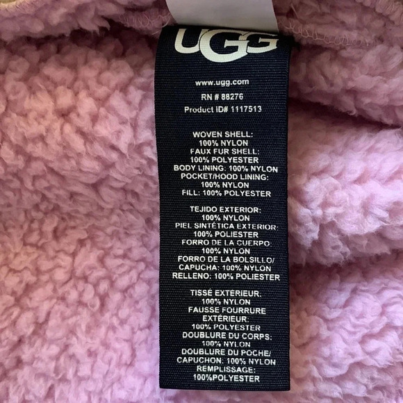 Ugg Women's Iggy Sherpa Jacket Half Zip Pink Lavender Breeze Size Large NWT - Picture 7 of 8